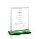 Villa Green Rectangle Crystal Trophy