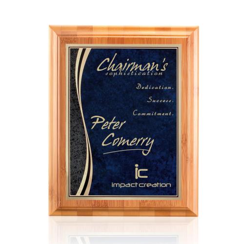 Awards and Plaques - Wall Plaque Awards - Enriquez Bamboo - Blue