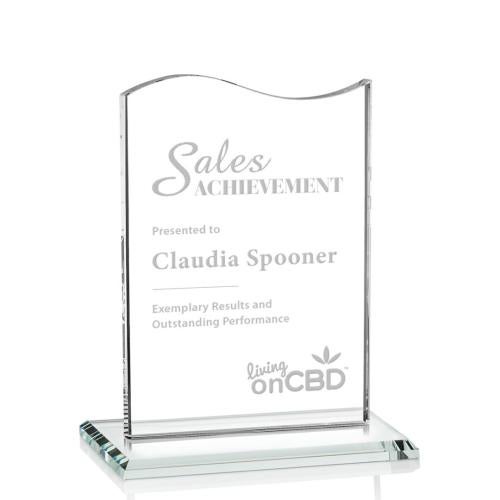 Awards and Plaques - Crystal Trophies - Dobbs Clear Unique Crystal Trophy