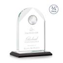 Cortez Black Globe Crystal Trophy