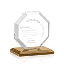 Elder Amber Polygon Crystal Trophy