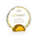 Duffy Full Color Amber Circle Crystal Trophy