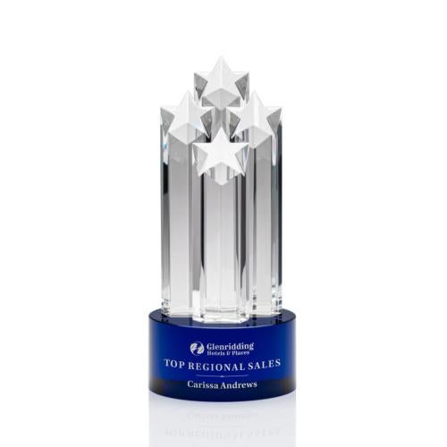 Awards and Plaques - Crystal Trophies - McNeil Star Blue Towers Crystal Trophy