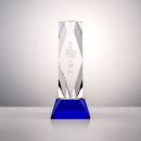 President on Base Blue Crystal Trophy