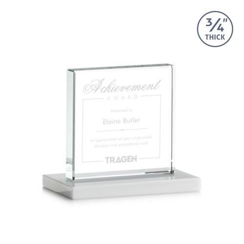 Awards and Plaques - Crystal Trophies - Landers Fagan Square / Cube Crystal Trophy