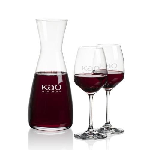 Custom Barware Glasses - Carafes - Cabral Carafe & Burrell Wine