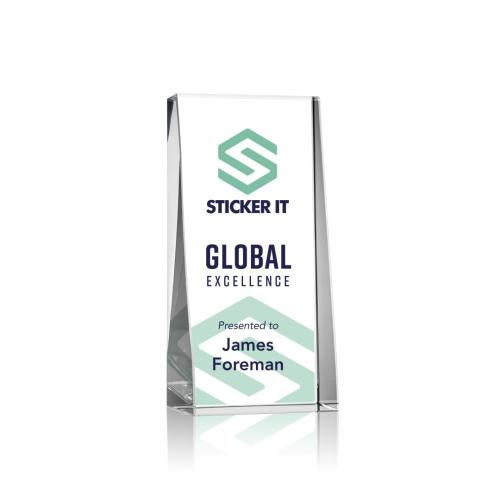 Awards and Plaques - Crystal Trophies - Kirkpatrick Full Color Towers Crystal Trophy