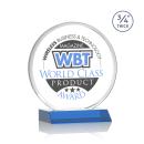 Juarez Full Color Sky Blue Circle Crystal Trophy