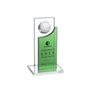 Oleary Golf Green Rectangle Crystal Trophy