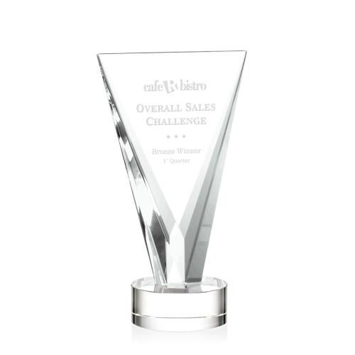 Awards and Plaques - Crystal Trophies - Michaels Clear Unique Crystal Trophy
