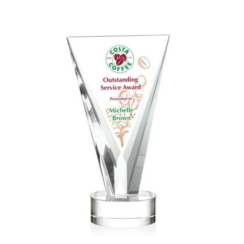 Awards and Plaques - Crystal Trophies - Michaels Full Color Clear Unique Crystal Trophy