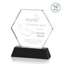Colvin Black Polygon Crystal Trophy