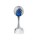 Truong Towers on Metal Pedestal Base Glass Trophy