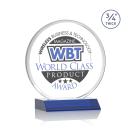 Juarez Full Color Blue Circle Crystal Trophy