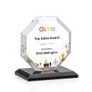 Elder Full Color Black Polygon Crystal Trophy