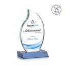 Summers Full Color Sky Blue Flame Crystal Trophy