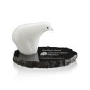 Polar Bear Single Animals Glass Trophy