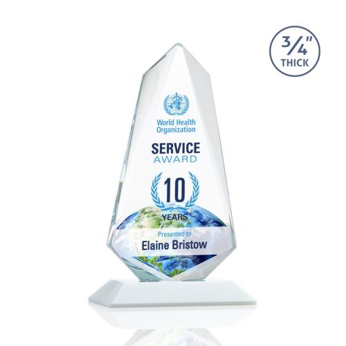 Awards and Plaques - Crystal Trophies - McMullen Full Color Fagan Unique Crystal Trophy