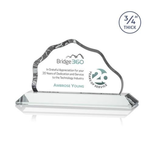 Awards and Plaques - Crystal Trophies - Hagen Full Color Clear Crystal Trophy