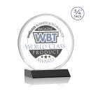 Juarez Full Color Black Circle Crystal Trophy