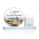 Salazar Perpetual Full Color Circle Crystal Trophy