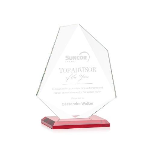 Awards and Plaques - Crystal Trophies - McGhee Red Crystal Trophy