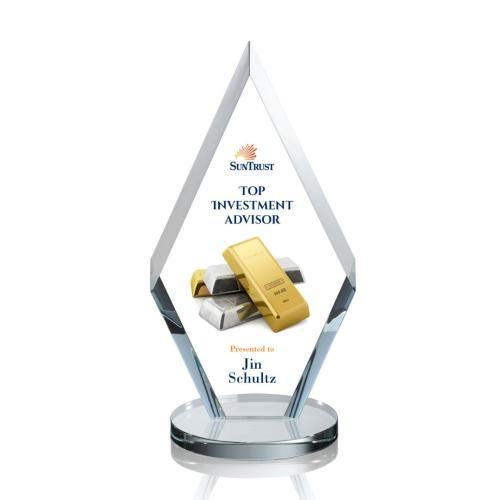 Awards and Plaques - Crystal Trophies - Fitzgerald Full Color Clear Crystal Trophy