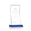 McClure Blue Rectangle Crystal Trophy