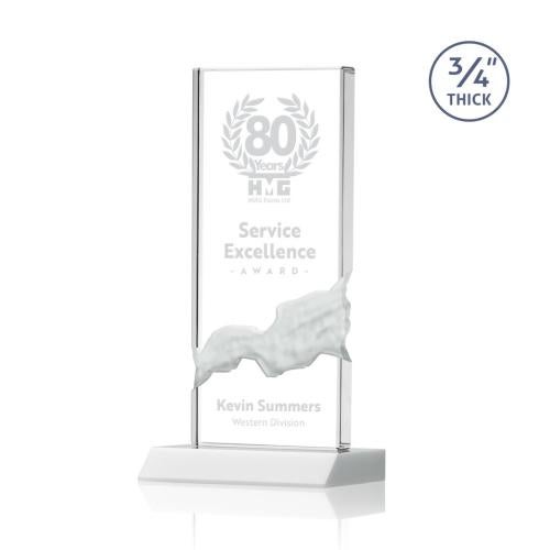 Awards and Plaques - Crystal Trophies - Rubin Fagan Rectangle Crystal Trophy