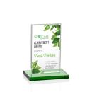 Riggs Full Color Green Rectangle Crystal Trophy