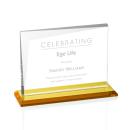 Leyva Amber Rectangle Crystal Trophy