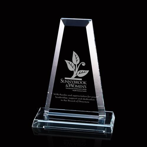 Awards and Plaques - Crystal Trophies - Ramey Tower Starfire Crystal Trophy
