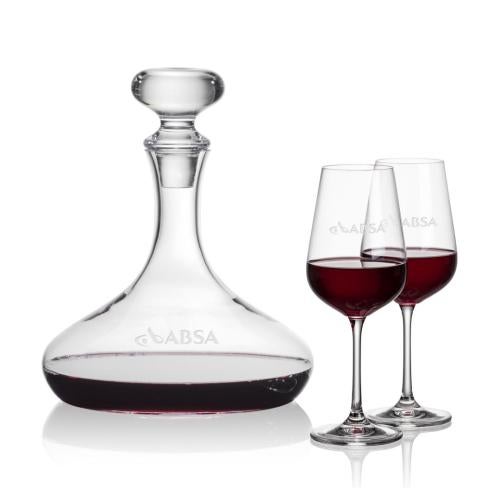 Custom Barware Glasses - Carafes - Linares Decanter & Cordero Wine
