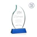 Summers on Helton Base Blue Flame Crystal Trophy