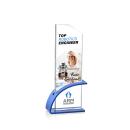 Alvarado Full Color Blue Rectangle Crystal Trophy
