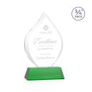 Cavazos on Helton Base Green Flame Crystal Trophy