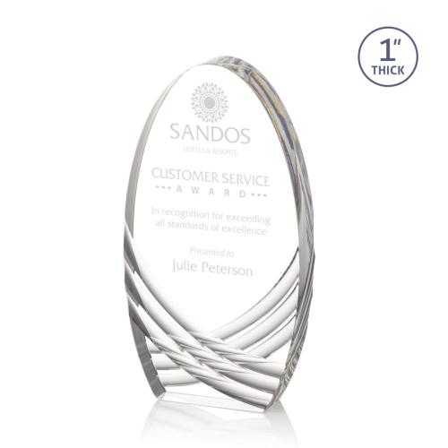 Awards and Plaques - Acrylic Trophies - Granger Clear Circle Acrylic Trophy