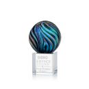 McCray Globe on Square Crystal Base Glass Trophy