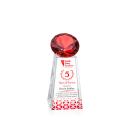 Tall Full Color Ruby Crystal Trophy