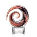 Moran on Half Round Clear Circle Glass Trophy