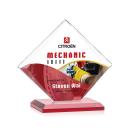 Latham Full Color Red Crystal Trophy