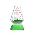 Mcleod Full Color on Helton Base Green Polygon Crystal Trophy