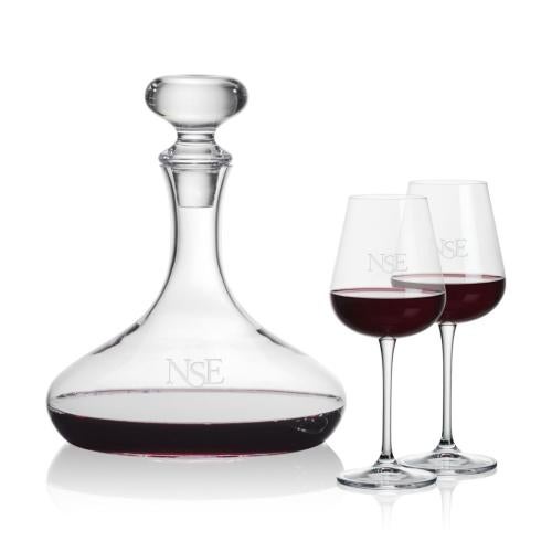 Custom Barware Glasses - Carafes - Linares Decanter & Norris Wine