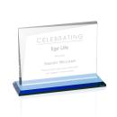 Leyva Sky Blue Rectangle Crystal Trophy