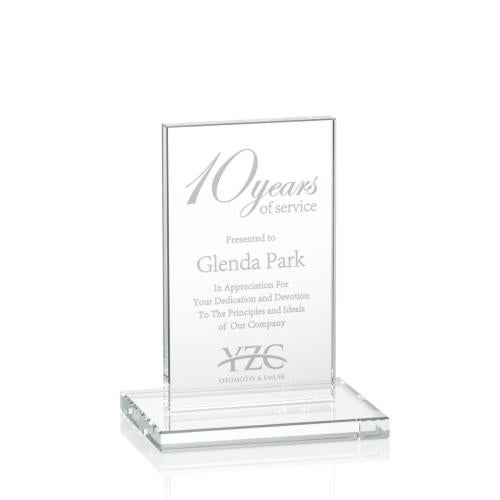 Awards and Plaques - Crystal Trophies - Riggs Clear Rectangle Crystal Trophy