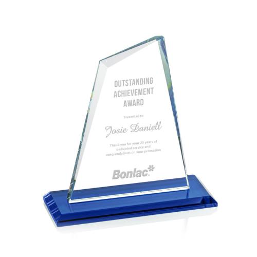 Awards and Plaques - Crystal Trophies - Summit Blue Peaks Crystal Trophy