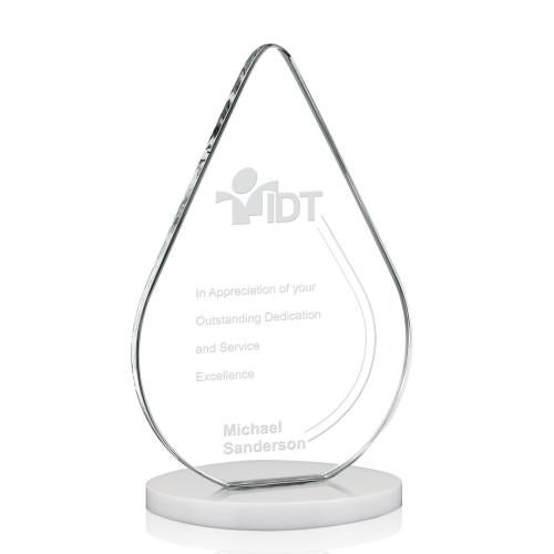 Awards and Plaques - Crystal Trophies - Moyer Fagan Tear Drop Crystal Trophy