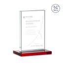 Mohamed Red Rectangle Crystal Trophy