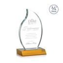 Summers Amber Flame Crystal Trophy