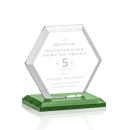 Santos Green Polygon Crystal Trophy